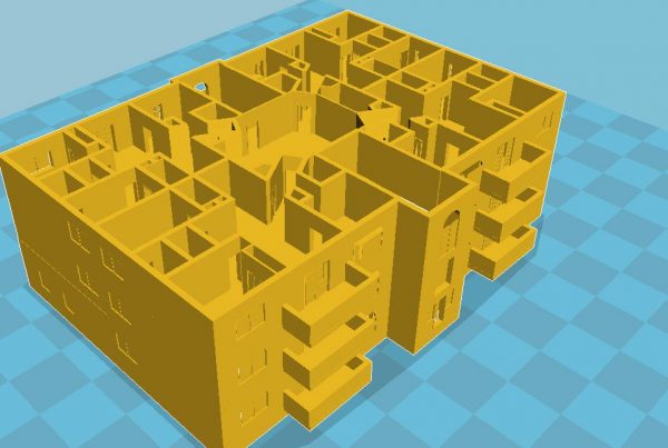 Impresión 3D de un edificio desde planos iniciales